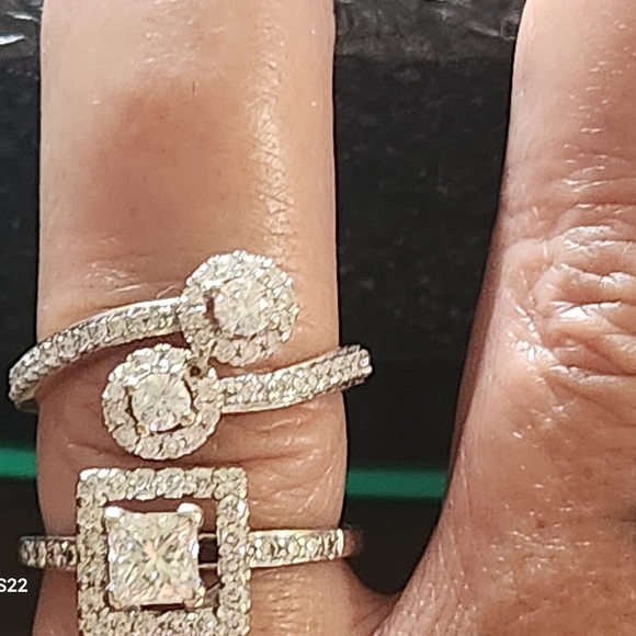 10k 2 Tone 1.2 Ct Diamond Ring Fixed And Polished For Liz - Picture 6 of 12